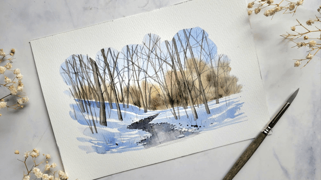 Forêt d&#039;hiver 